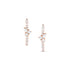 Dominique Cohen diamond small hoop mixy earrings with mixed shapes diamond cluster, in 14K rose gold<span class='visuallyhidden'>; shop help at 760-978-9297.</span>